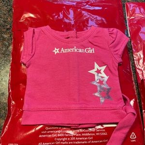 American girl tshirt for doll (2) and for girl size XL.  New!